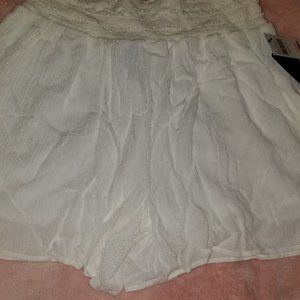 BCX White Lace Top Shorts